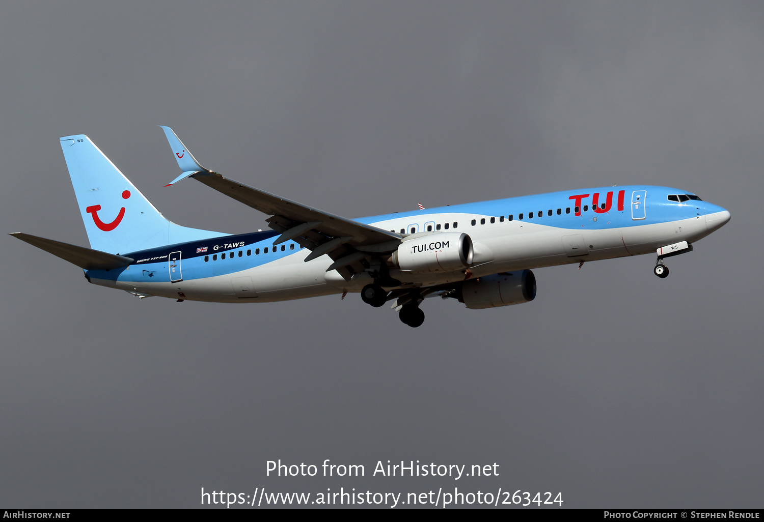 Aircraft Photo of G-TAWS | Boeing 737-8K5 | TUI | AirHistory.net #263424