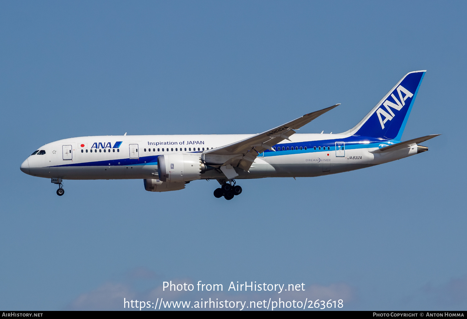 Aircraft Photo of JA832A | Boeing 787-8 Dreamliner | All Nippon Airways - ANA | AirHistory.net #263618