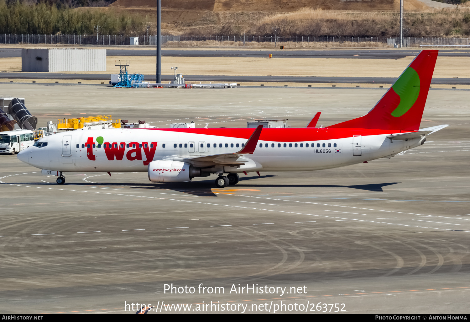 Aircraft Photo of HL8056 | Boeing 737-8AS | T'way Air | AirHistory.net #263752