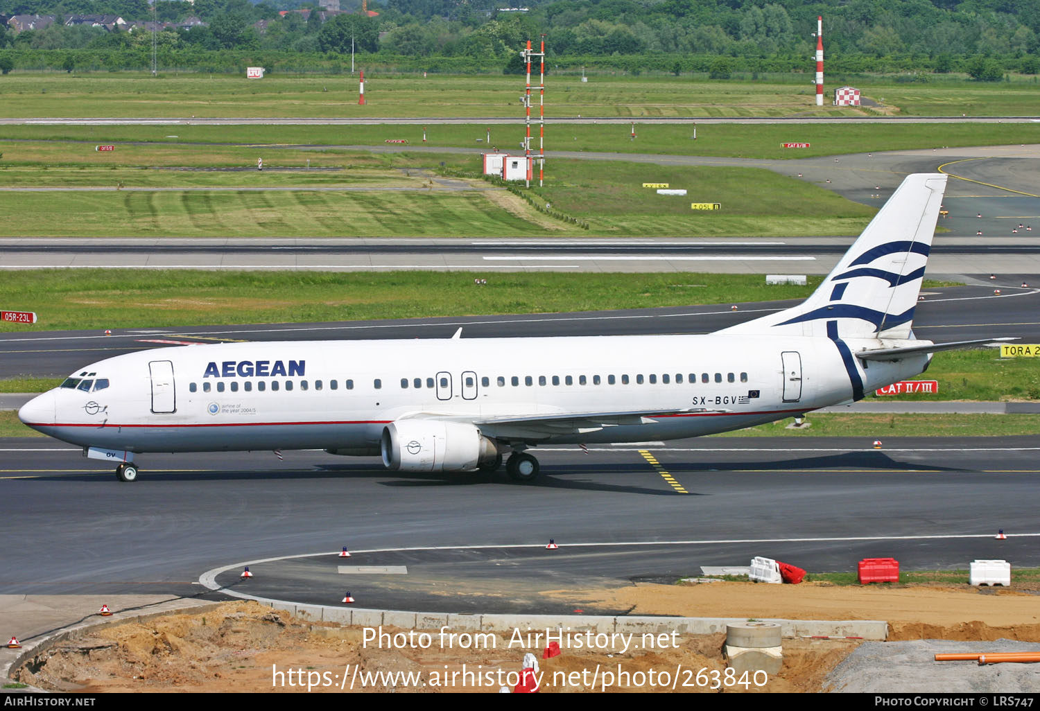 Aircraft Photo of SX-BGV | Boeing 737-4Q8 | Aegean Airlines | AirHistory.net #263840