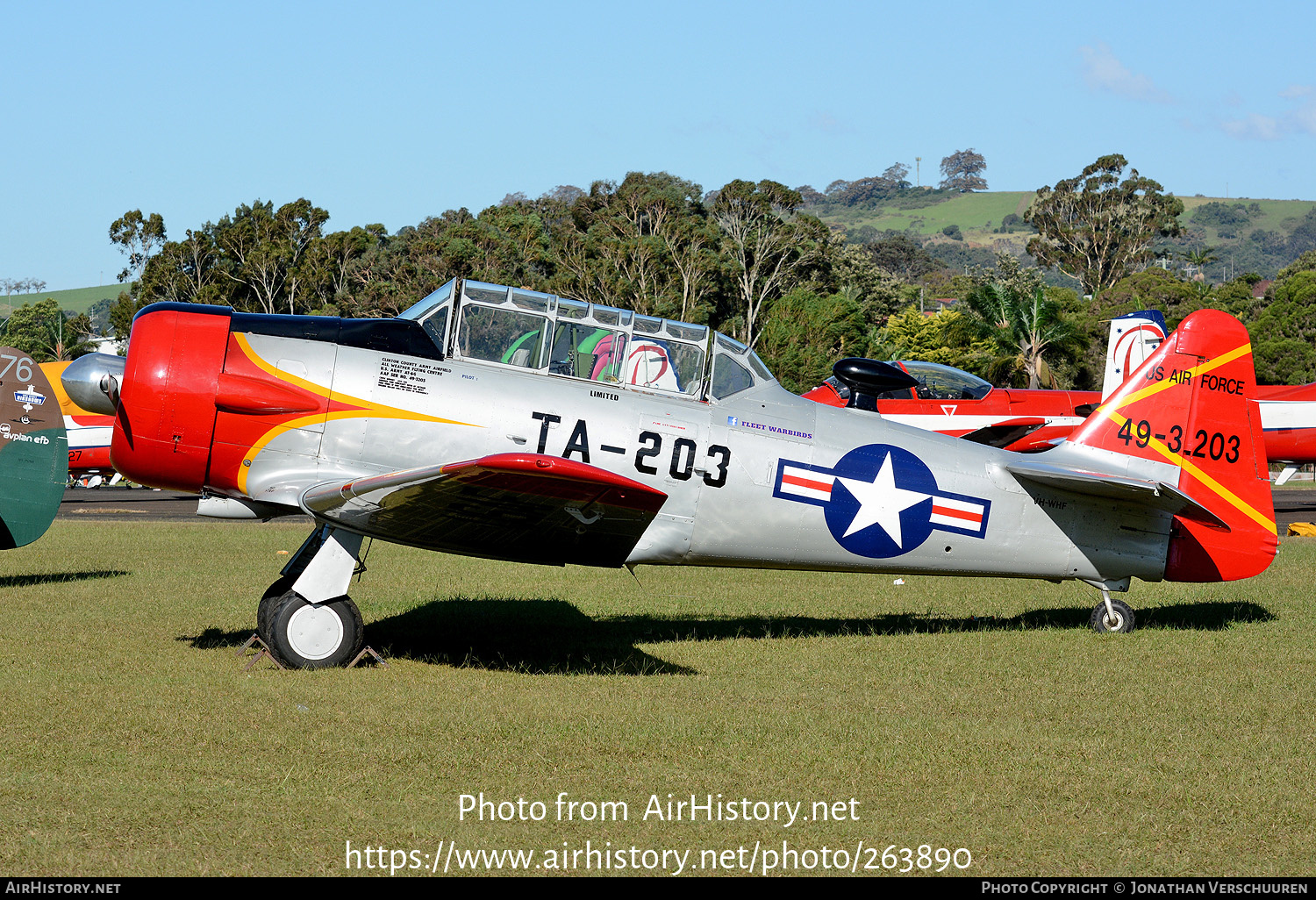 Aircraft Photo of VH-WHF / 49-3203 | North American T-6G Texan | USA - Air Force | AirHistory.net #263890