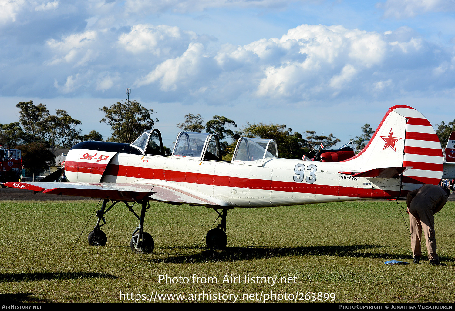 Aircraft Photo of VH-YYK | Yakovlev Yak-52 | Soviet Union - DOSAAF | AirHistory.net #263899