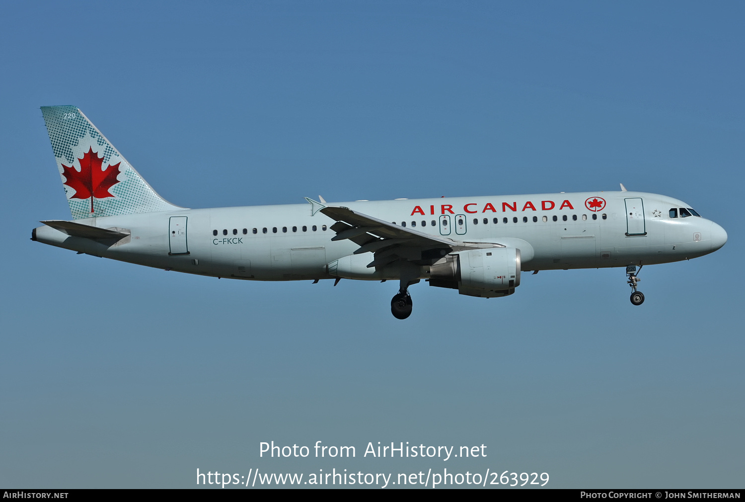 Aircraft Photo of C-FKCK | Airbus A320-211 | Air Canada | AirHistory.net #263929