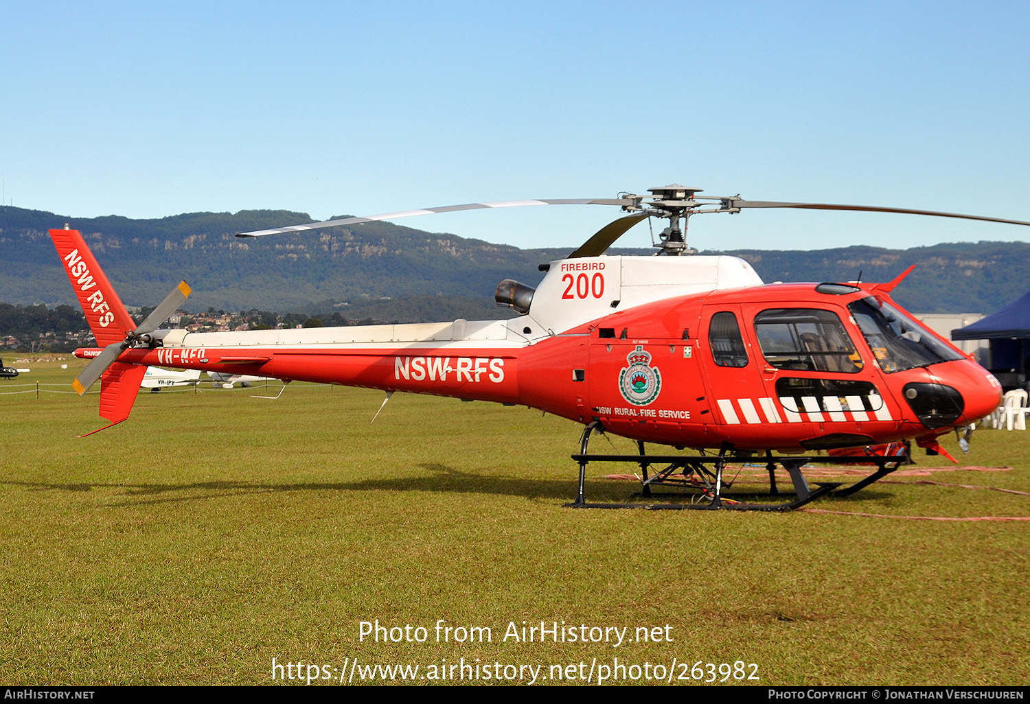 Aircraft Photo of VH-NFO | Aerospatiale AS-350B Squirrel | NSW Rural Fire Service | AirHistory.net #263982