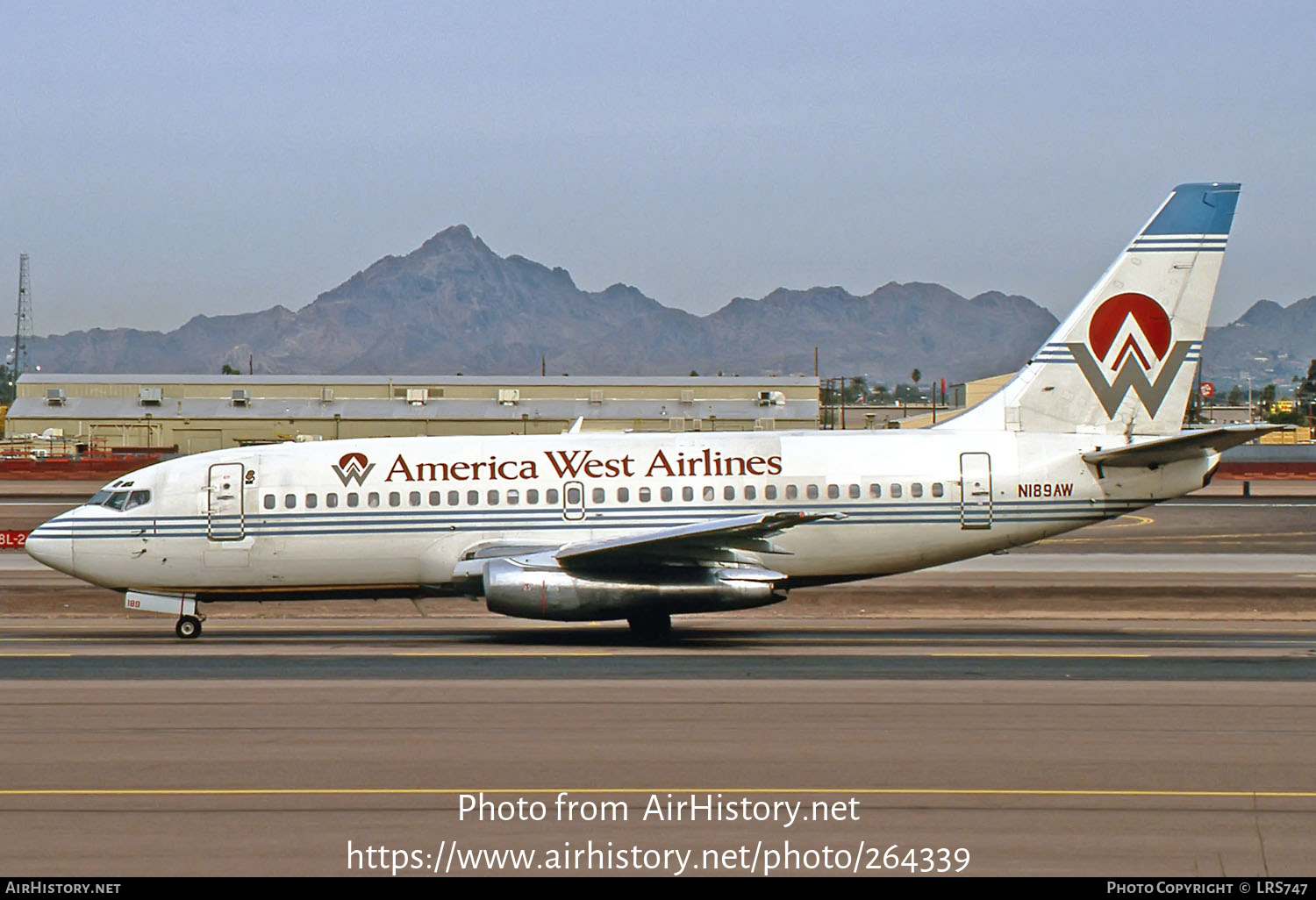 Aircraft Photo of N189AW | Boeing 737-277/Adv | America West Airlines | AirHistory.net #264339