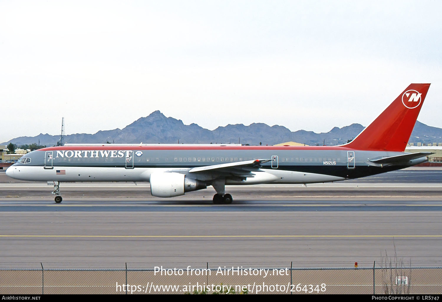 Aircraft Photo of N512US | Boeing 757-251 | Northwest Airlines | AirHistory.net #264348