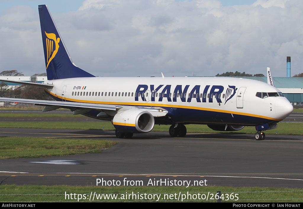 Aircraft Photo of EI-EPA | Boeing 737-8AS | Ryanair | AirHistory.net #264365