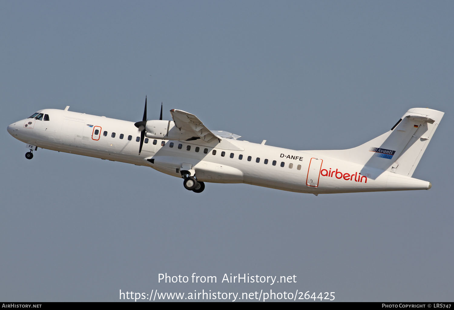 Aircraft Photo of D-ANFE | ATR ATR-72-202 | Air Berlin | AirHistory.net #264425