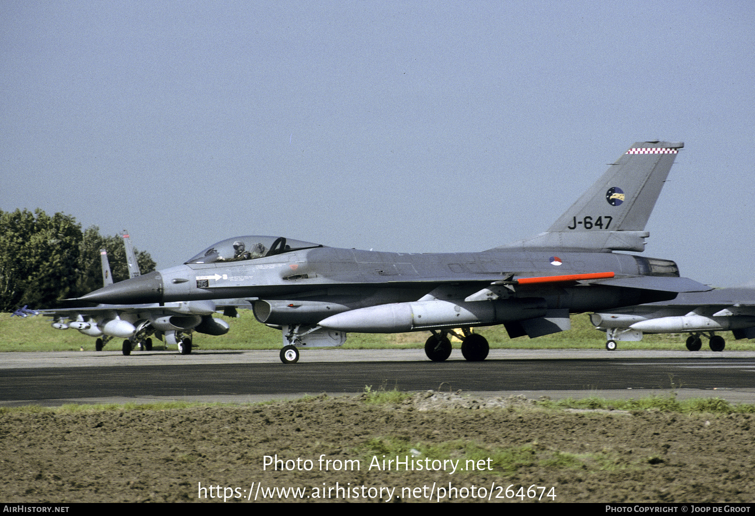 Aircraft Photo of J-647 | General Dynamics F-16A Fighting Falcon | Netherlands - Air Force | AirHistory.net #264674