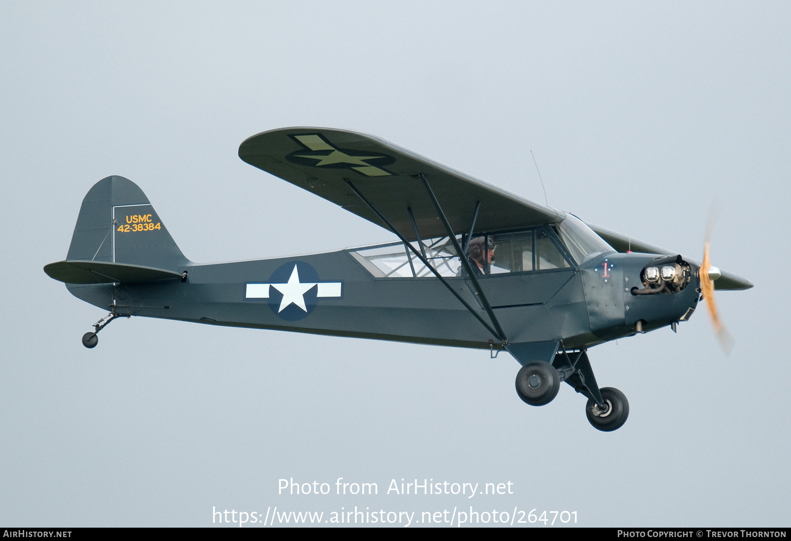 Aircraft Photo of G-BHVV / 42-38384 | Piper J-3C-65 Cub | USA - Marines ...