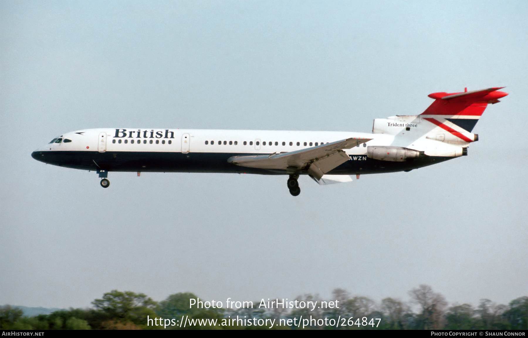 Aircraft Photo of G-AWZN | Hawker Siddeley HS-121 Trident 3B | British Airways | AirHistory.net #264847