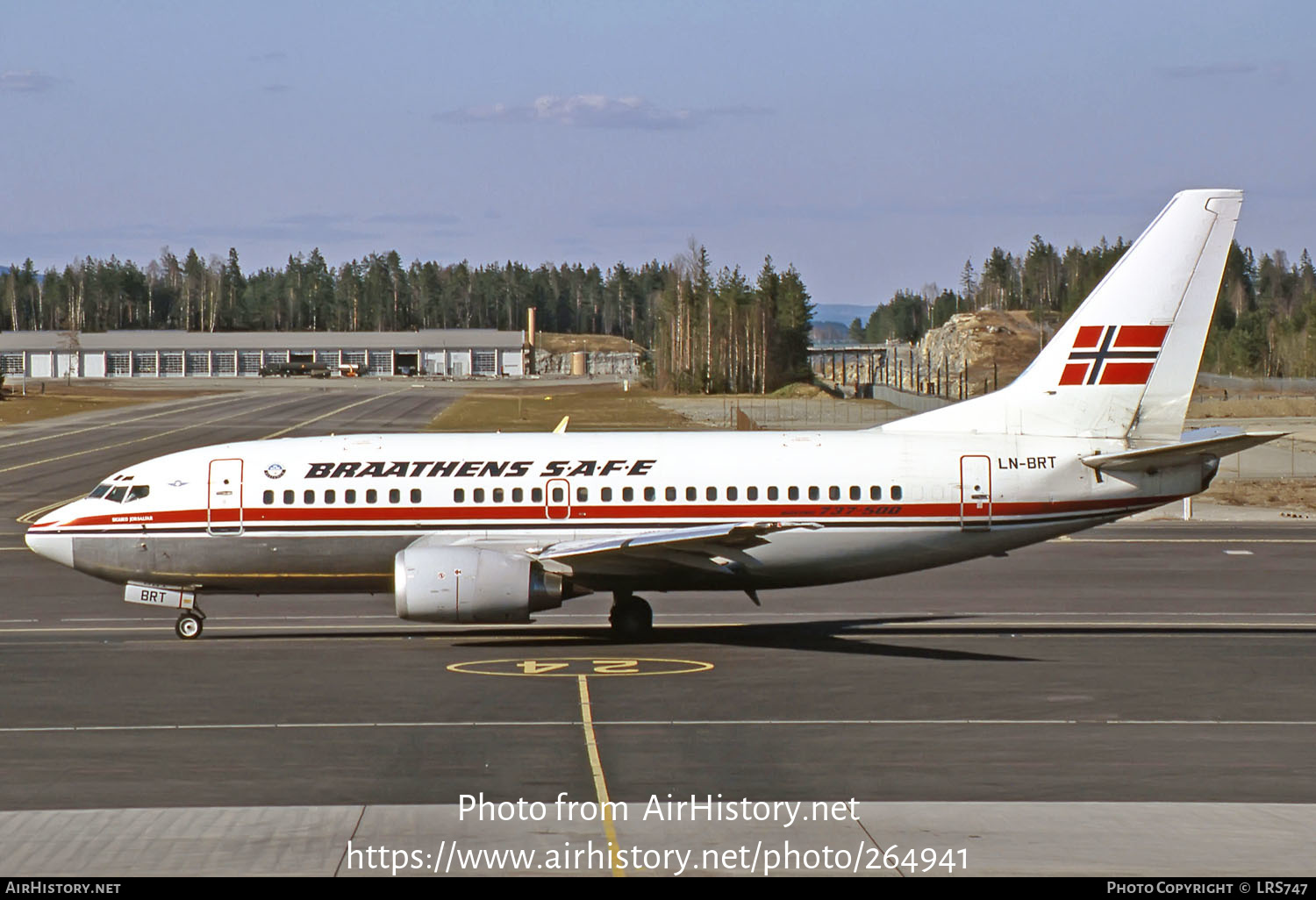 Aircraft Photo of LN-BRT | Boeing 737-505 | Braathens SAFE | AirHistory.net #264941