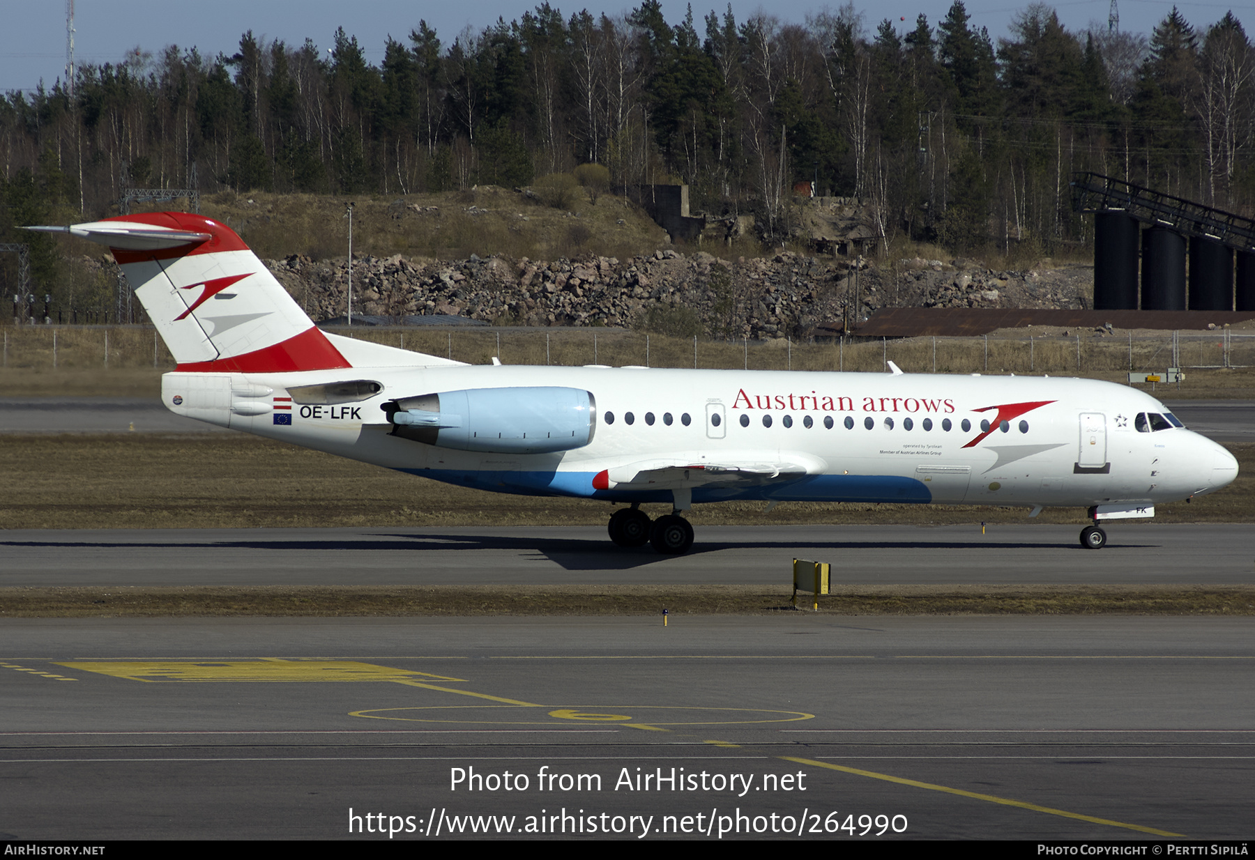 Aircraft Photo of OE-LFK | Fokker 70 (F28-0070) | Austrian Arrows | AirHistory.net #264990