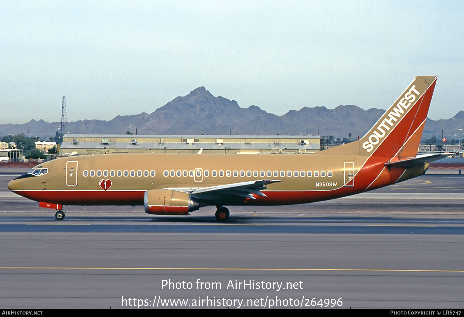 Aircraft Photo of N350SW | Boeing 737-3H4 | Southwest Airlines | AirHistory.net #264996