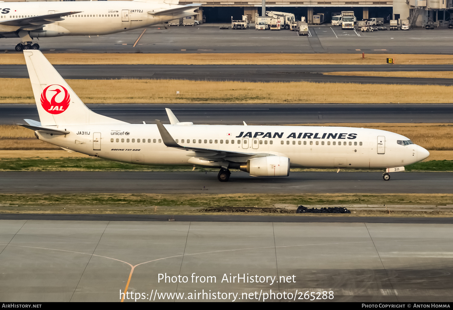 Aircraft Photo of JA311J | Boeing 737-846 | Japan Airlines - JAL | AirHistory.net #265288