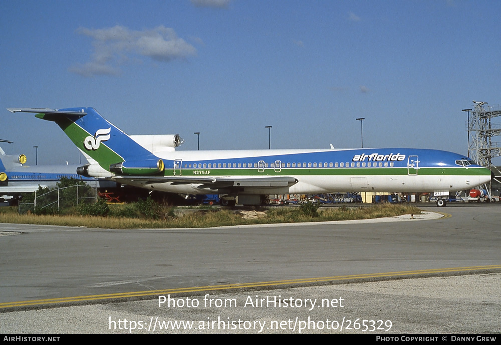 Aircraft Photo of N275AF | Boeing 727-227/Adv | Air Florida | AirHistory.net #265329