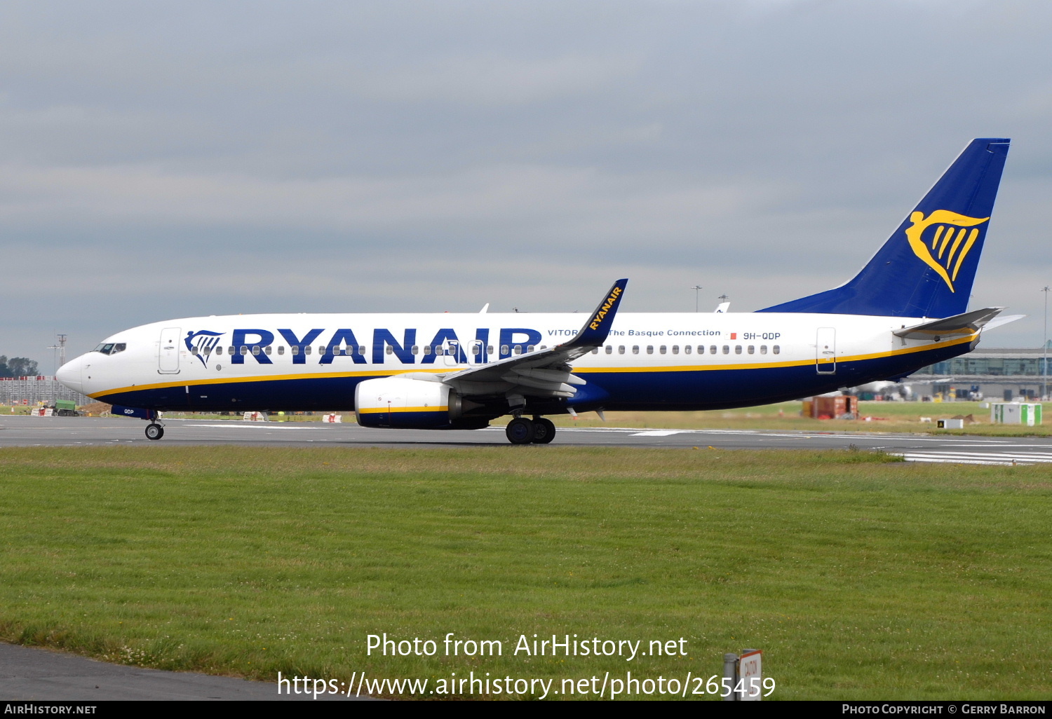 Aircraft Photo of 9H-QDP | Boeing 737-800 | Ryanair | AirHistory.net #265459