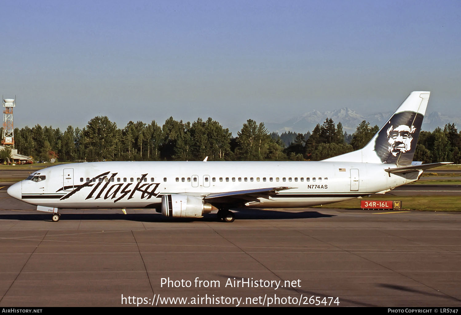 Aircraft Photo of N774AS | Boeing 737-4Q8 | Alaska Airlines | AirHistory.net #265474