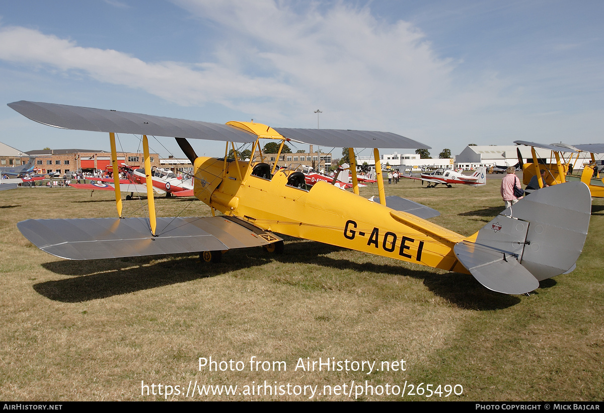 Aircraft Photo of G-AOEI | De Havilland D.H. 82A Tiger Moth II | AirHistory.net #265490