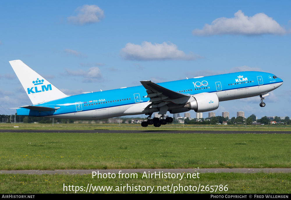 Aircraft Photo of PH-BQA | Boeing 777-206/ER | KLM - Royal Dutch Airlines | AirHistory.net #265786