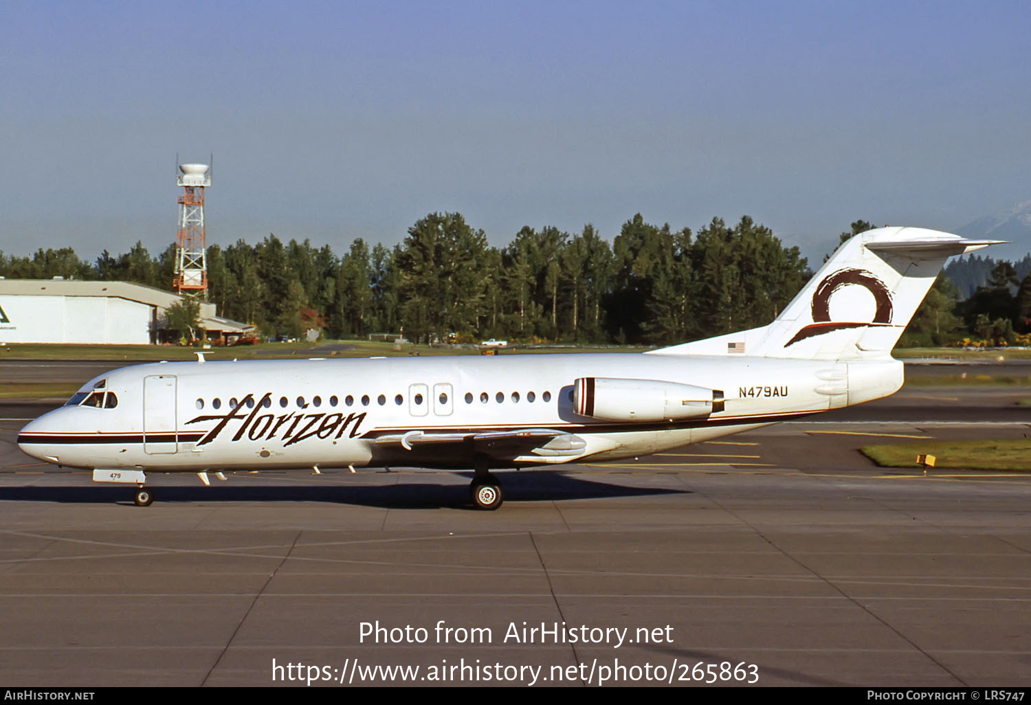 Aircraft Photo of N479AU | Fokker F28-4000 Fellowship | Horizon Air | AirHistory.net #265863