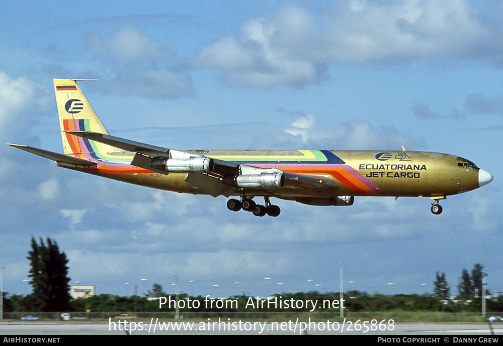 Aircraft Photo of HC-BGP | Boeing 707-321C | Ecuatoriana Jet Cargo | AirHistory.net #265868