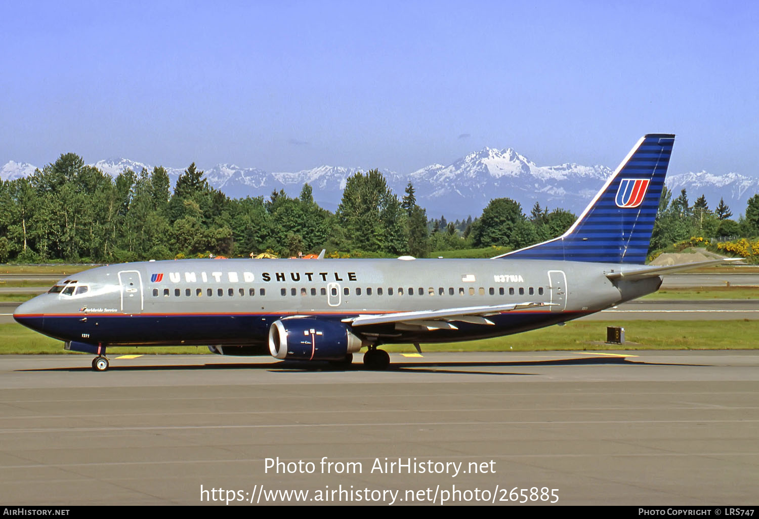 Aircraft Photo of N371UA | Boeing 737-322 | United Shuttle | AirHistory.net #265885