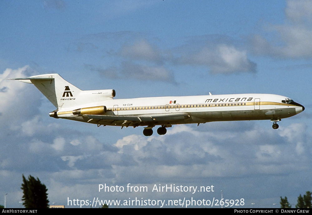 Aircraft Photo of XA-CUN | Boeing 727-264 | Mexicana | AirHistory.net #265928