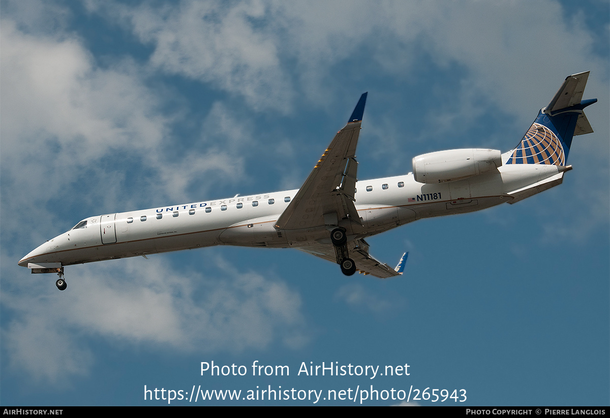 Aircraft Photo of N11181 | Embraer ERJ-145XR (EMB-145XR) | United Express | AirHistory.net #265943