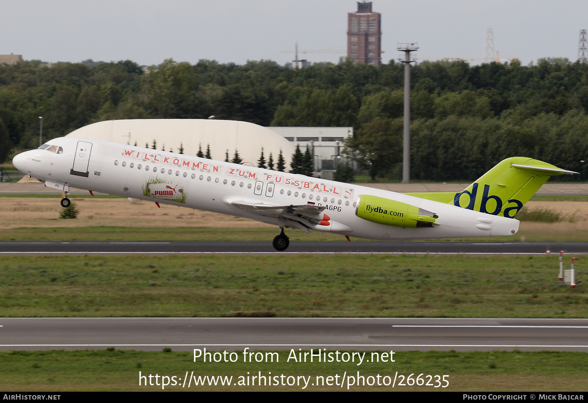 Aircraft Photo of D-AGPG | Fokker 100 (F28-0100) | DBA - Deutsche BA | AirHistory.net #266235