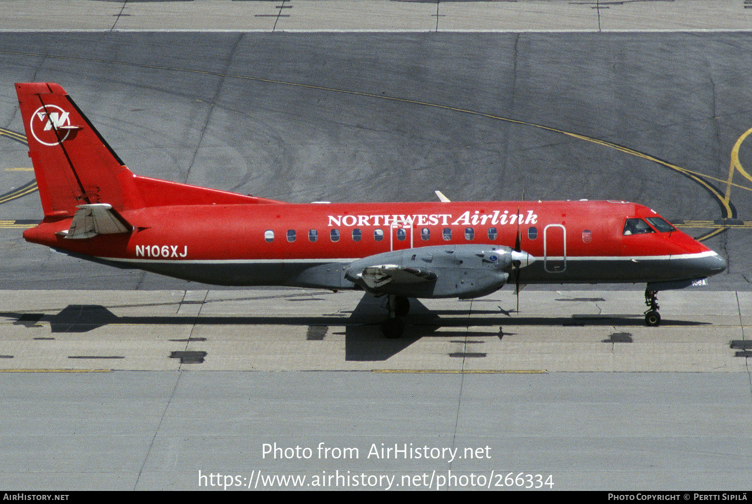 Aircraft Photo of N106XJ | Saab-Fairchild SF-340A | Northwest Airlink | AirHistory.net #266334