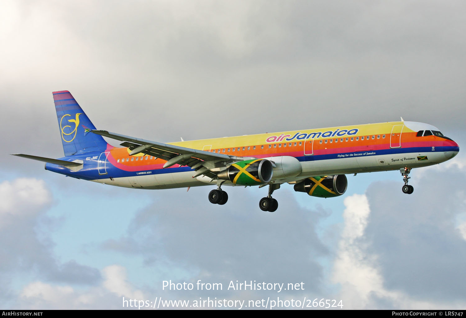 Aircraft Photo of 6Y-JME | Airbus A321-211 | Air Jamaica | AirHistory.net #266524