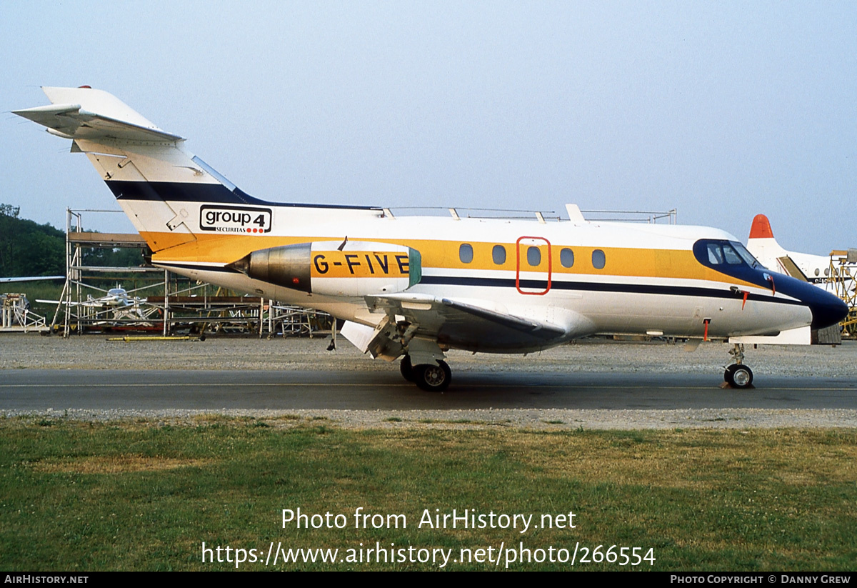 Aircraft Photo of G-FIVE | De Havilland D.H. 125-1 | Group 4 Securitas | AirHistory.net #266554