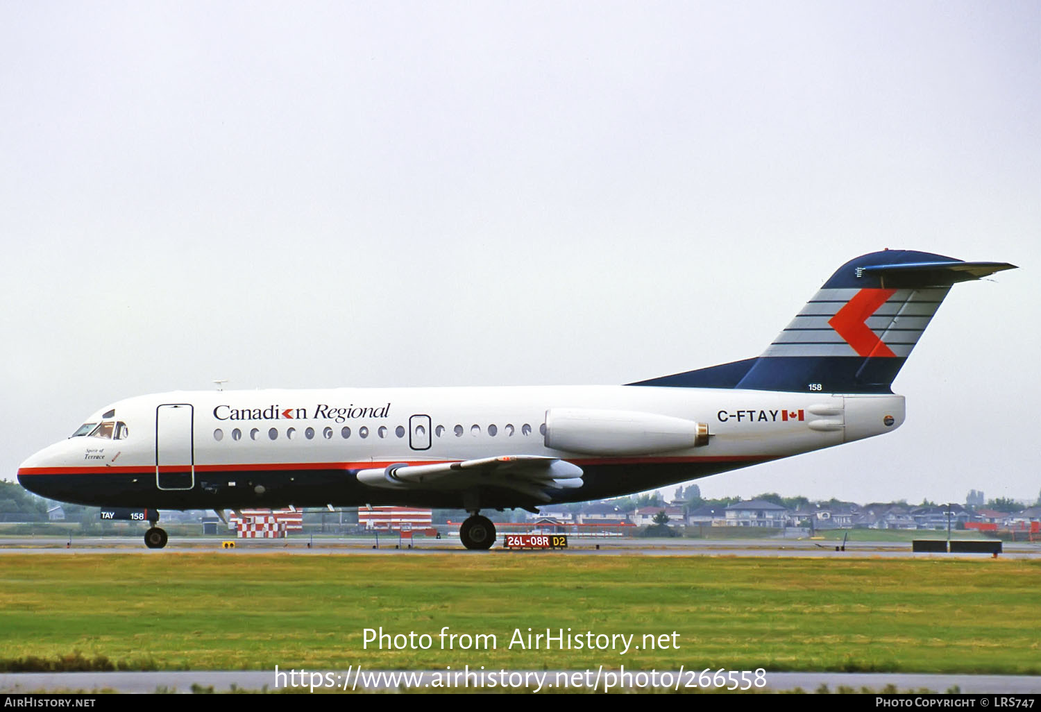 Aircraft Photo of C-FTAY | Fokker F28-1000 Fellowship | Canadian Regional Airlines | AirHistory.net #266558