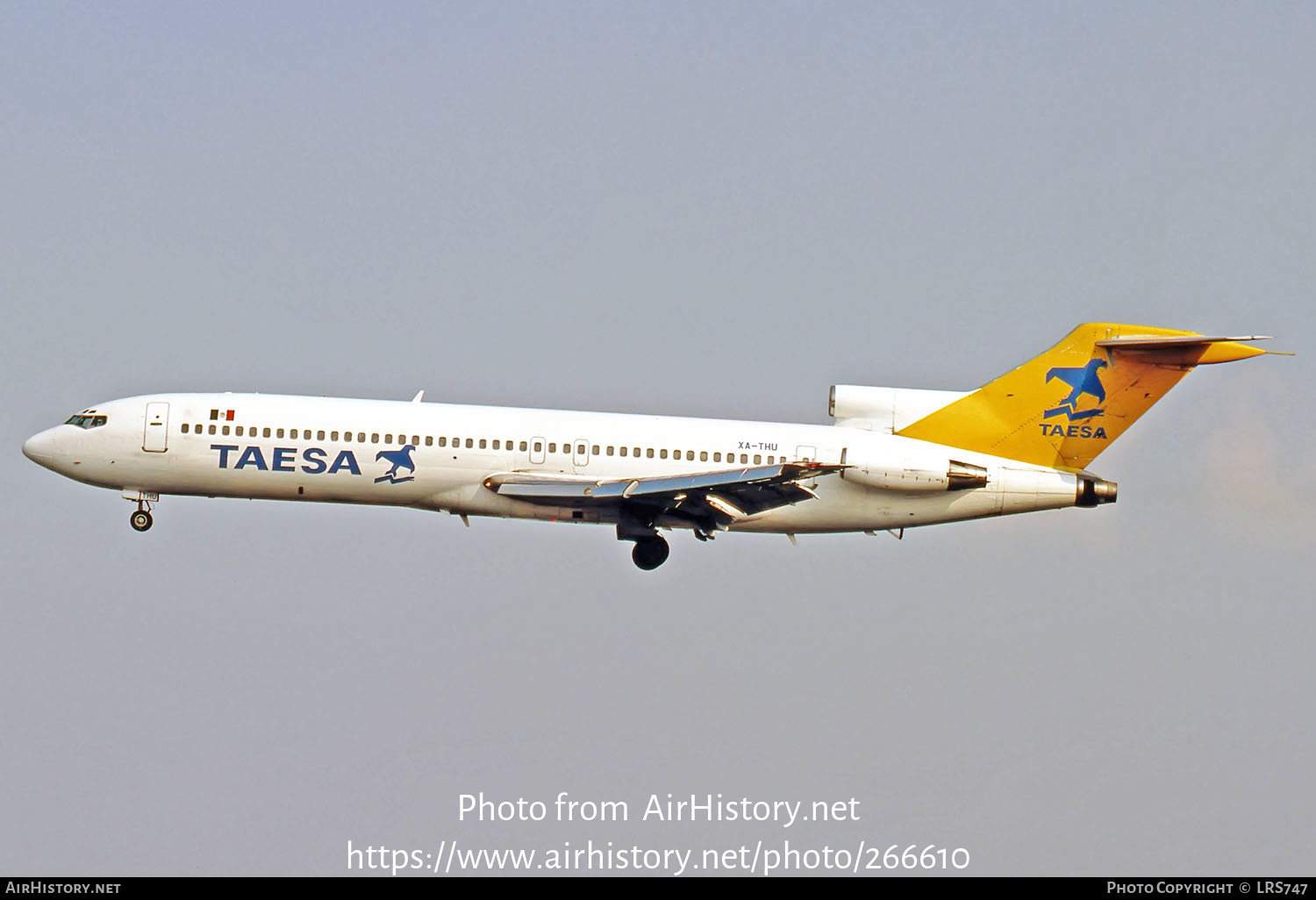 Aircraft Photo of XA-THU | Boeing 727-225/Adv | TAESA - Transportes Aéreos Ejecutivos | AirHistory.net #266610