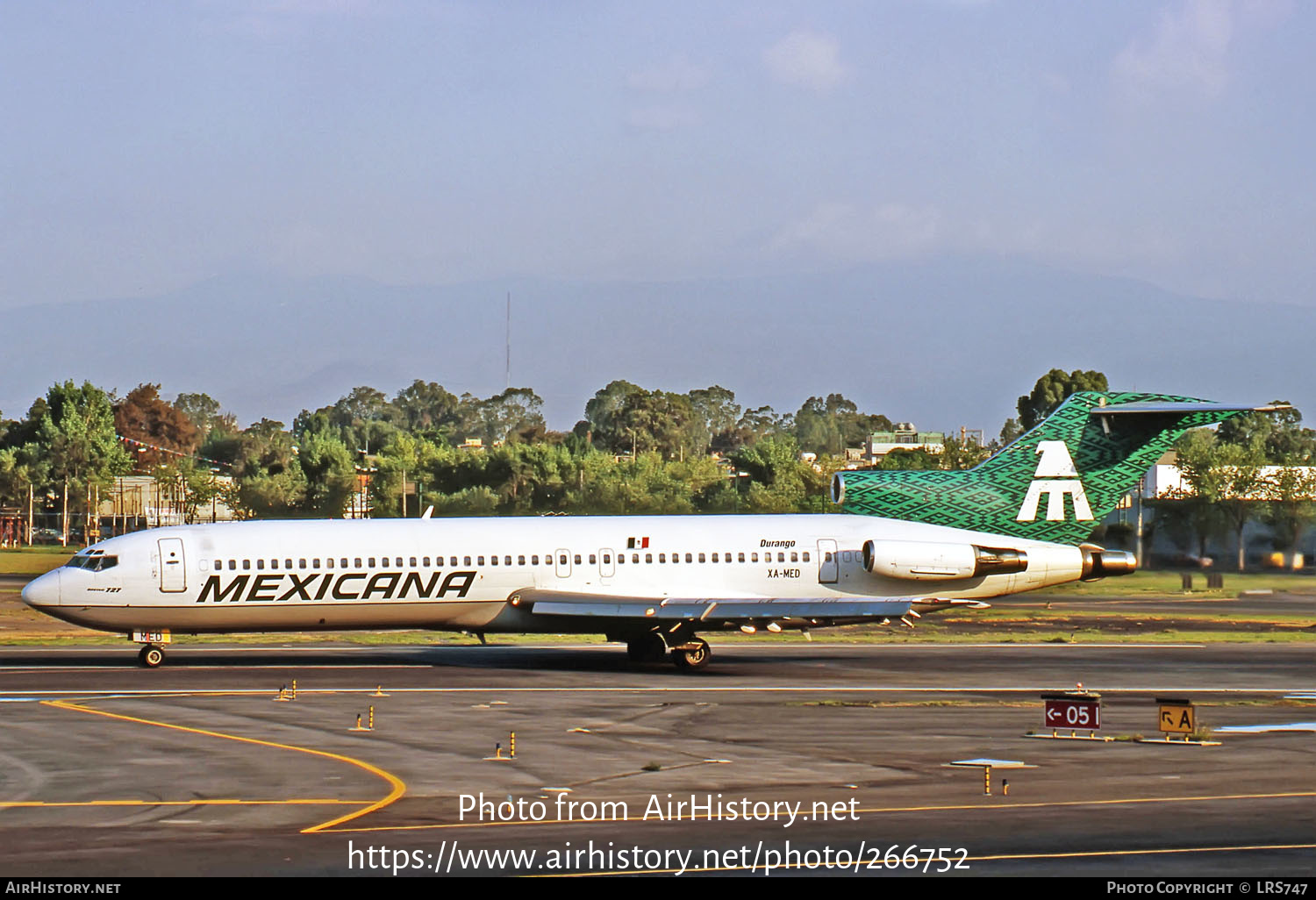 Aircraft Photo of XA-MED | Boeing 727-264/Adv | Mexicana | AirHistory.net #266752