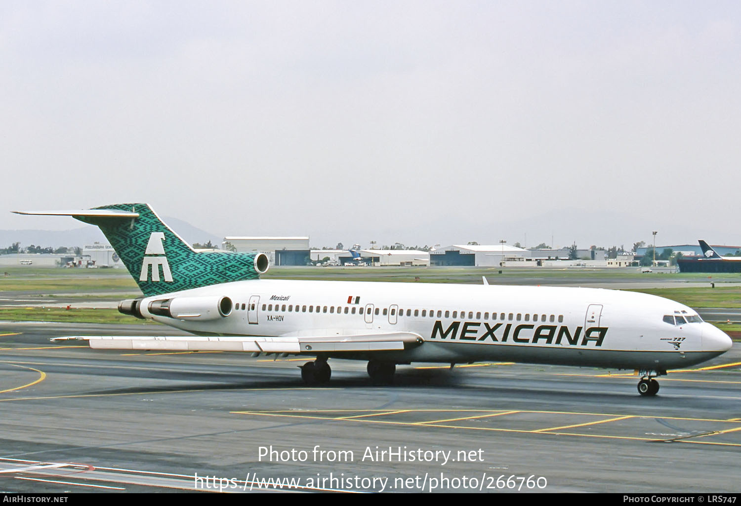 Aircraft Photo of XA-HOV | Boeing 727-264/Adv | Mexicana | AirHistory.net #266760