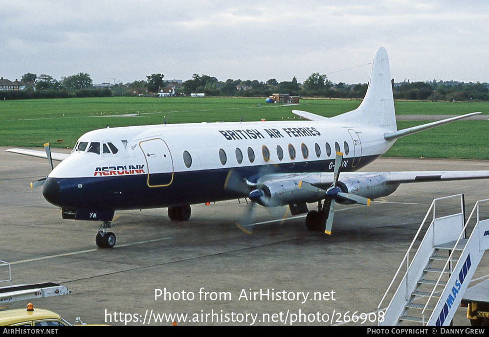 Aircraft Photo of G-AOYN | Vickers 806 Viscount | British Air Ferries - BAF | AirHistory.net #266908