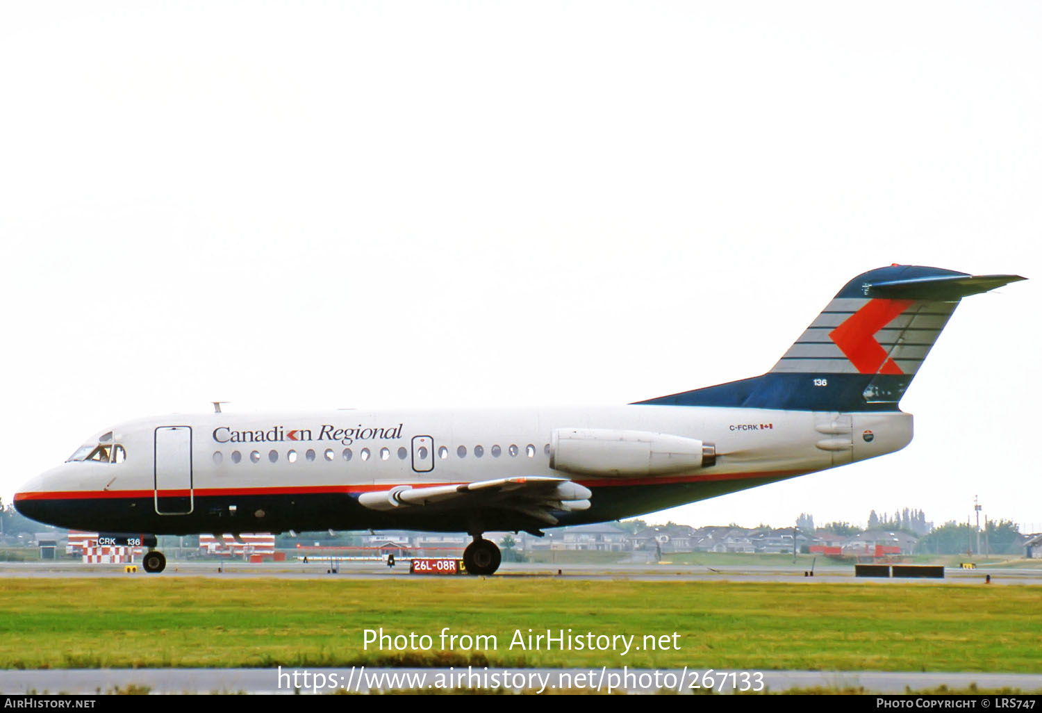 Aircraft Photo of C-FCRK | Fokker F28-1000 Fellowship | Canadian Regional Airlines | AirHistory.net #267133