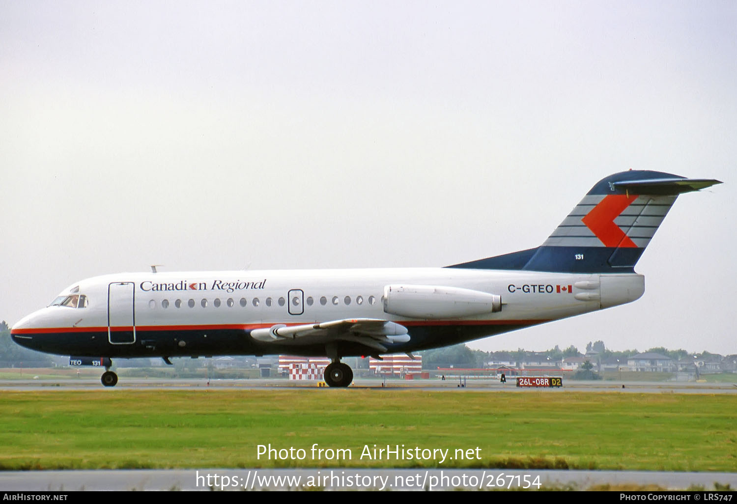 Aircraft Photo of C-GTEO | Fokker F28-1000 Fellowship | Canadian Regional Airlines | AirHistory.net #267154