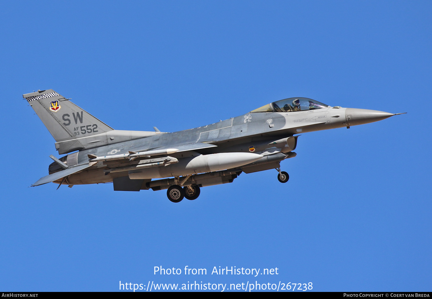 Aircraft Photo of 93-0552 / AF93-552 | Lockheed Martin F-16CM Fighting Falcon | USA - Air Force | AirHistory.net #267238