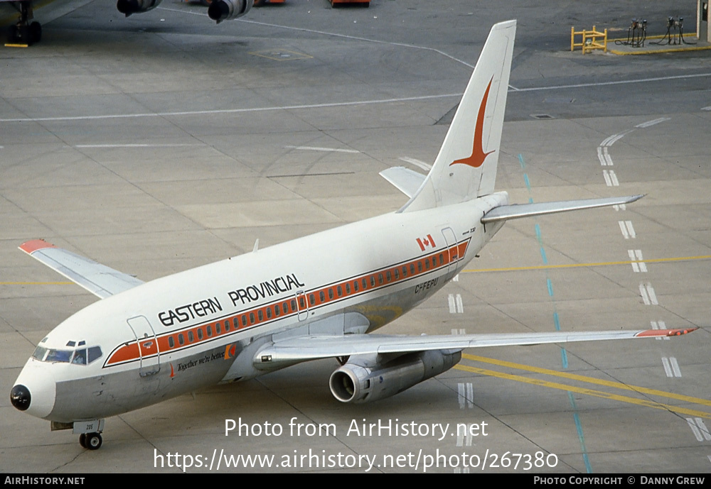 Aircraft Photo of C-FEPU | Boeing 737-2E1 | Eastern Provincial Airways - EPA | AirHistory.net #267380