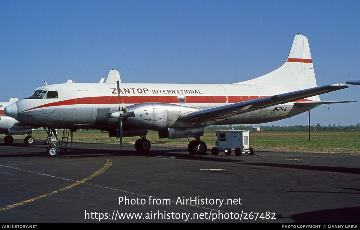 Aircraft Photo of N5512K | Convair 640/F | Zantop International Airlines | AirHistory.net #267482