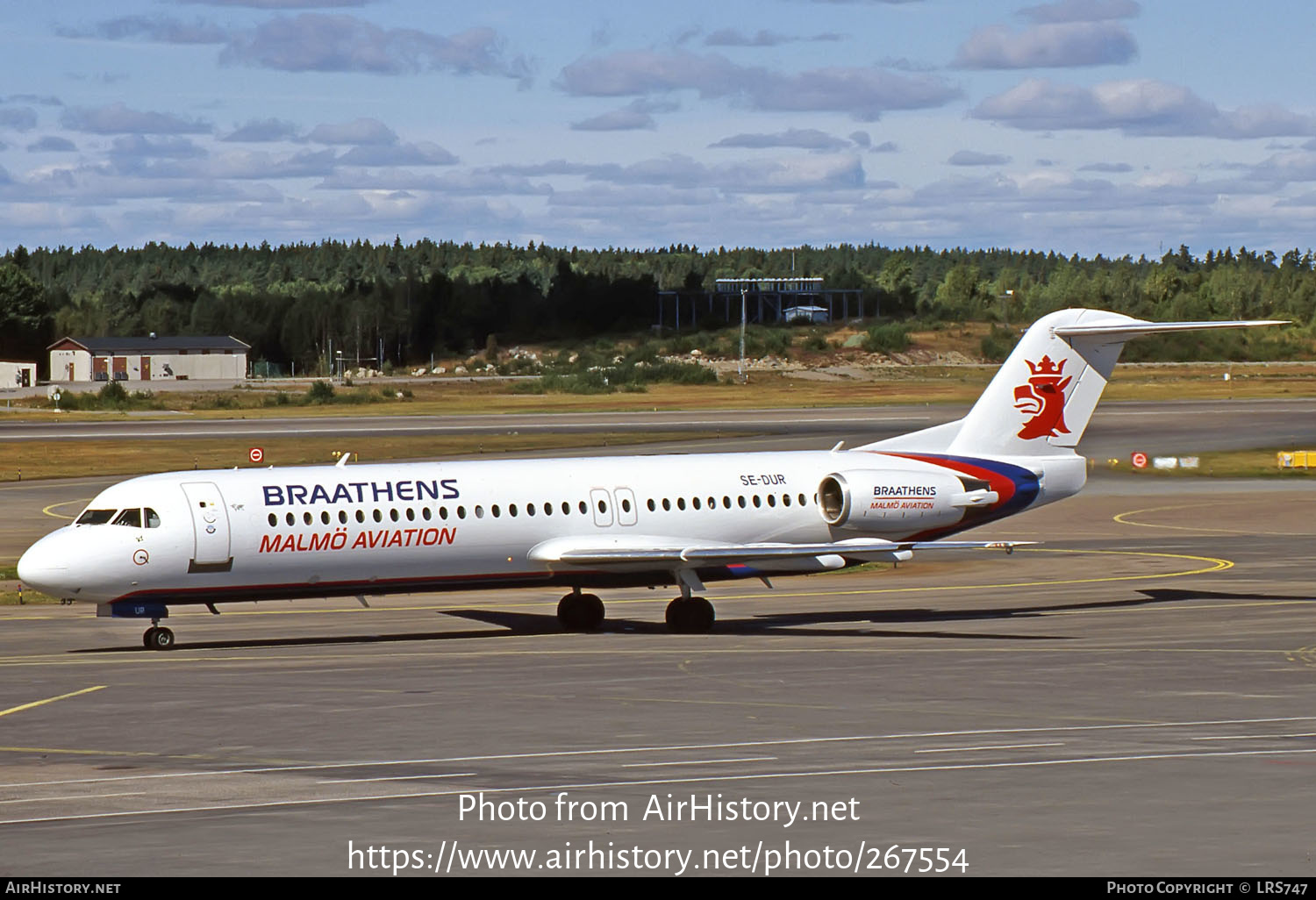 Aircraft Photo of SE-DUR | Fokker 100 (F28-0100) | Braathens Malmö Aviation | AirHistory.net #267554