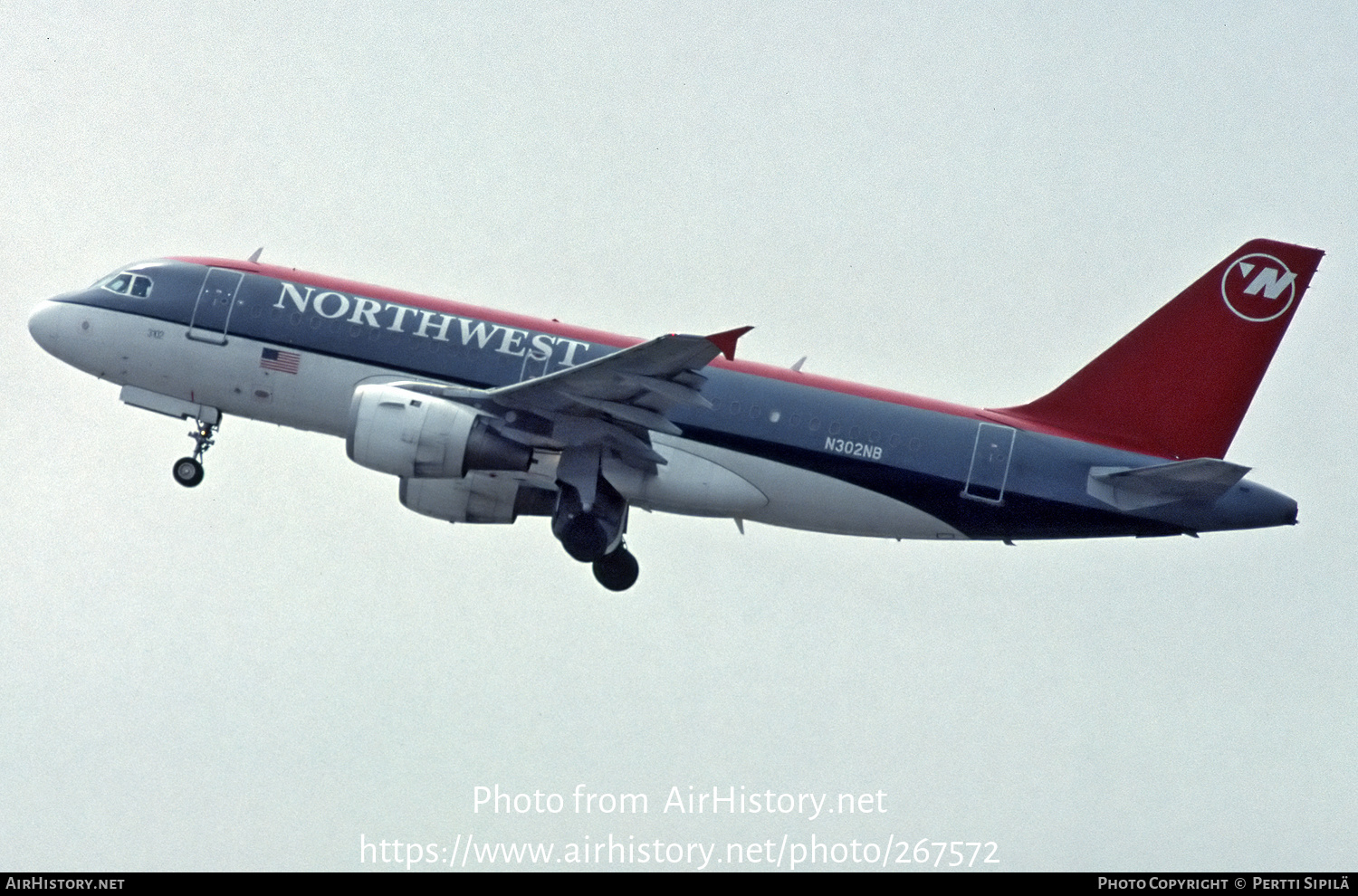 Aircraft Photo of N302NB | Airbus A319-114 | Northwest Airlines | AirHistory.net #267572