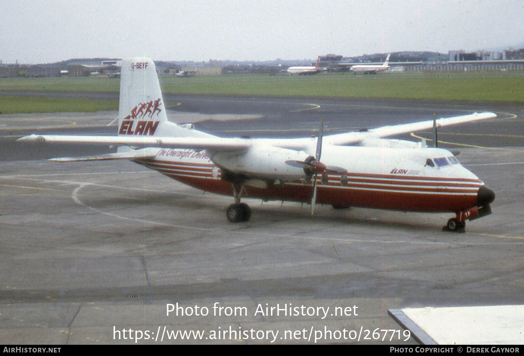 Aircraft Photo of G-BEYF | Handley Page HPR-7 Herald 401 | Elan Overnight Delivery System | AirHistory.net #267719