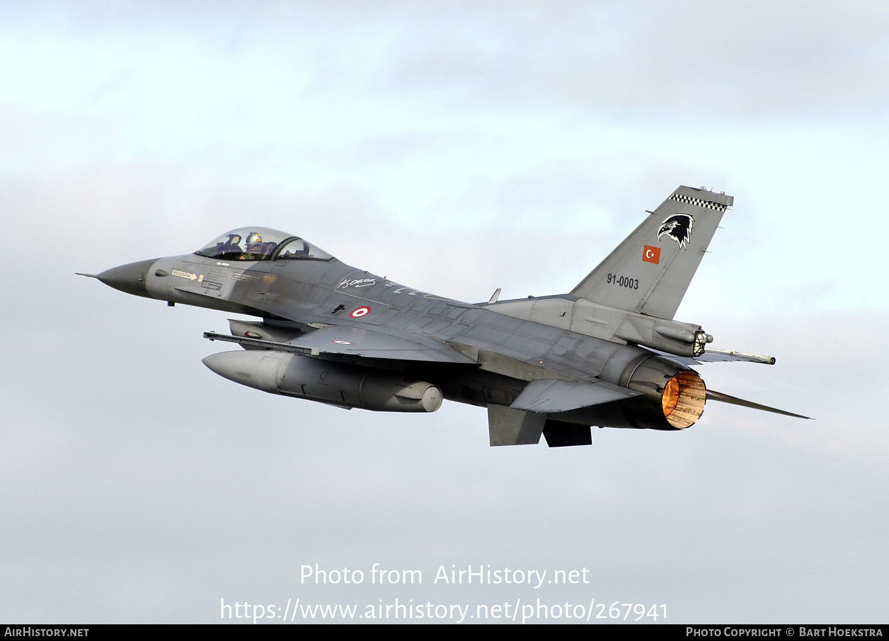 Aircraft Photo of 91-0003 | General Dynamics F-16CG Fighting Falcon | Turkey - Air Force | AirHistory.net #267941