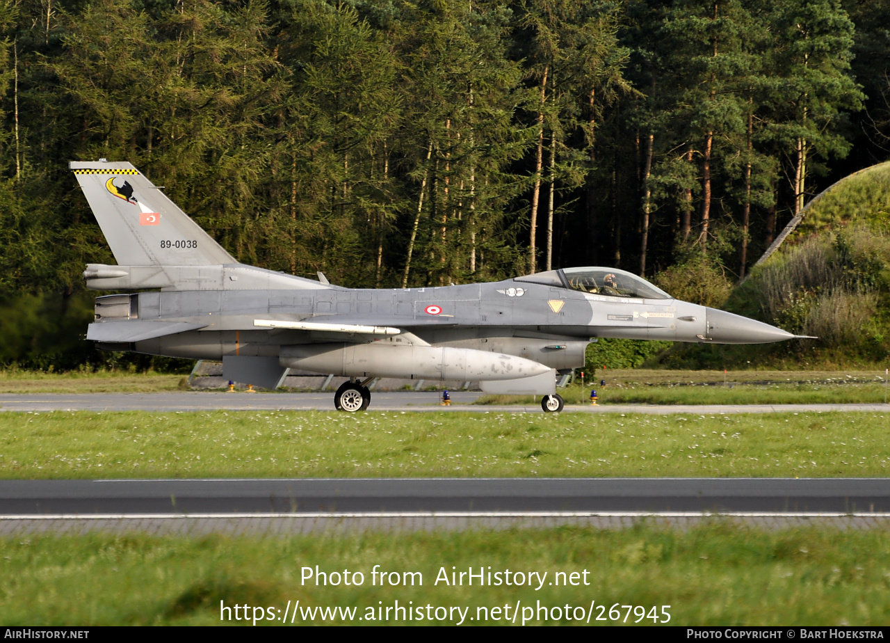 Aircraft Photo of 89-0038 | General Dynamics F-16CG Fighting Falcon | Turkey - Air Force | AirHistory.net #267945