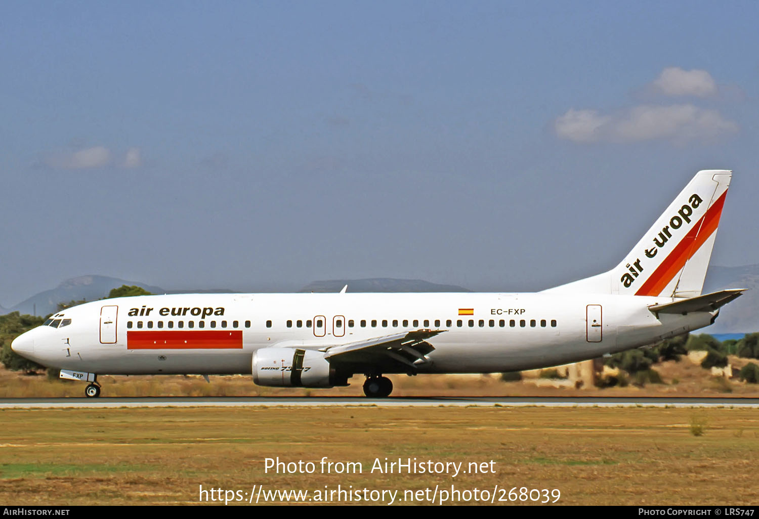 Aircraft Photo of EC-FXP | Boeing 737-4Q8 | Air Europa | AirHistory.net #268039