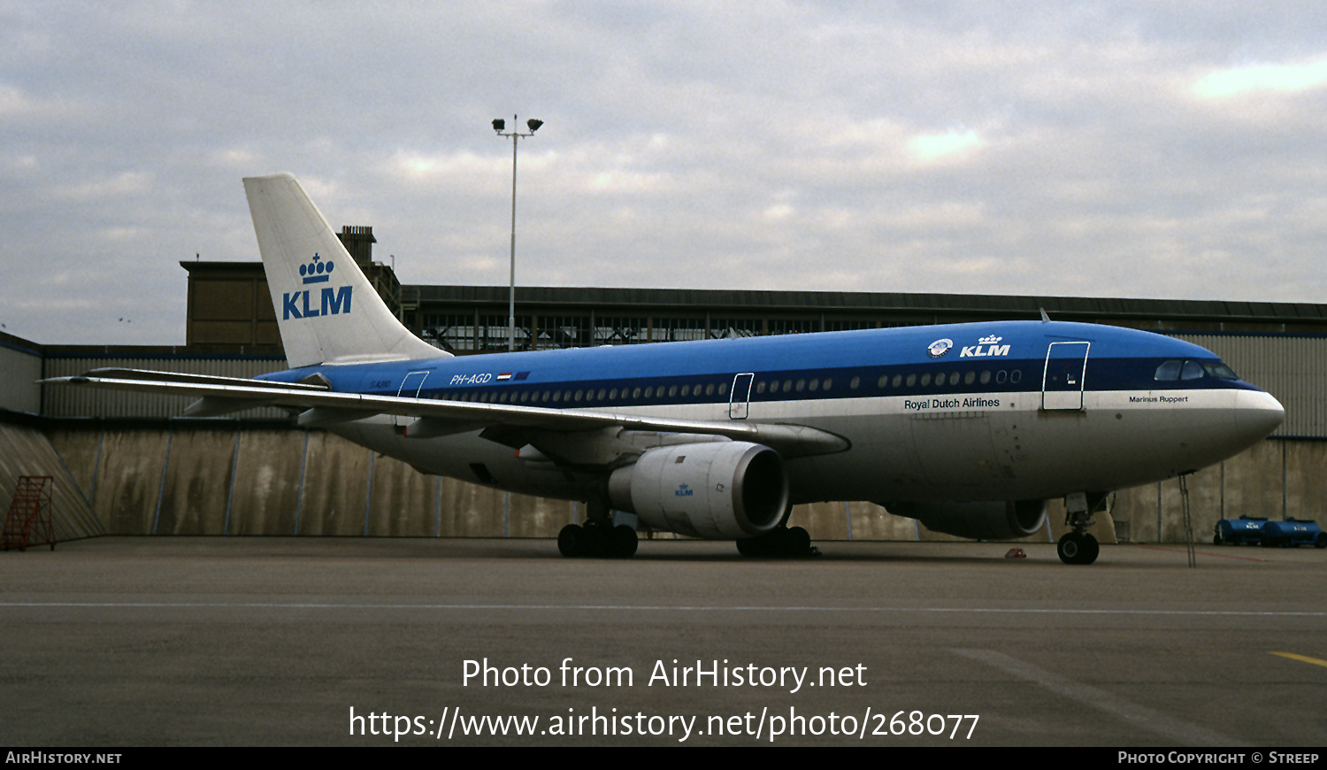 Aircraft Photo of PH-AGD | Airbus A310-203 | KLM - Royal Dutch Airlines | AirHistory.net #268077